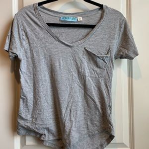 Grey casual short sleeve tee from Francescas